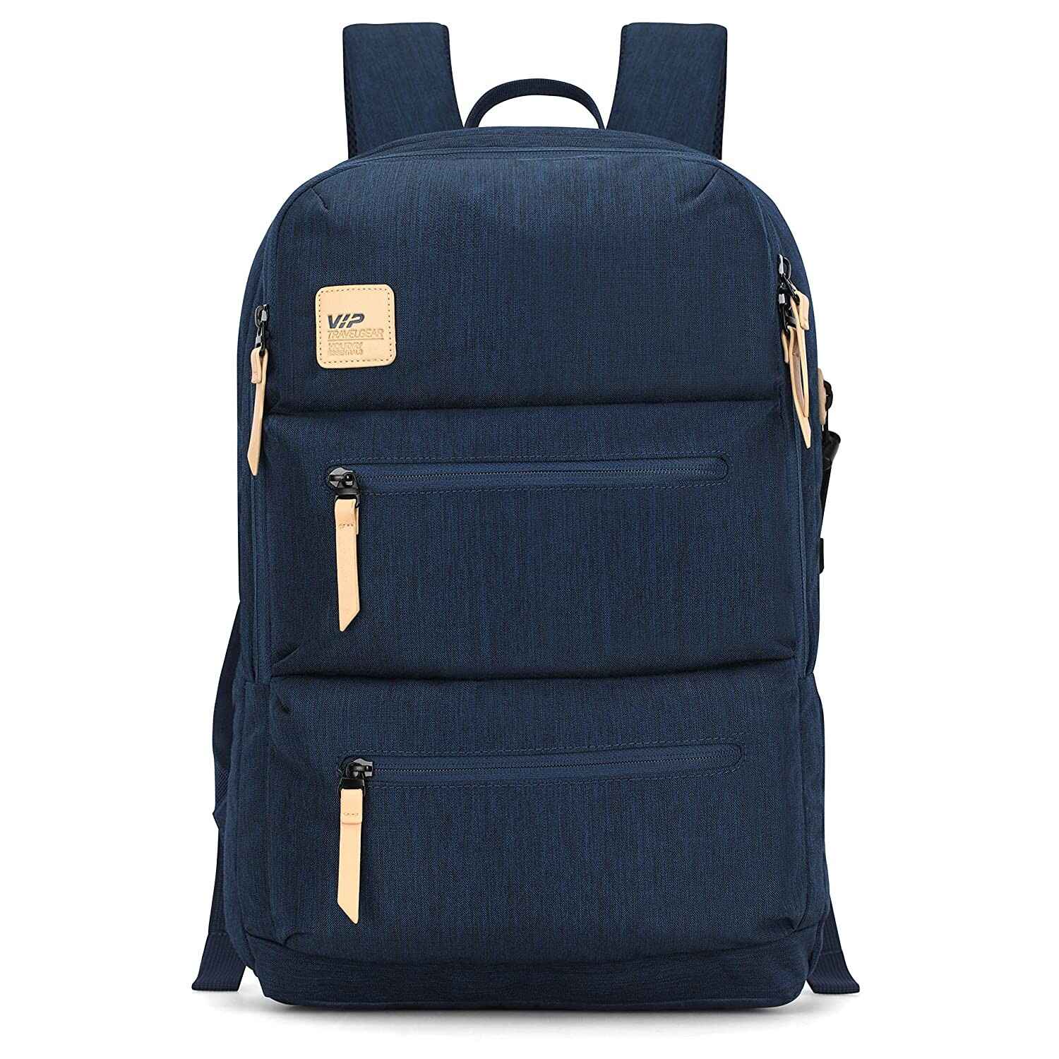 VIP Ride 02 19 Litres Polyester Casual Backpack (3 Front Pockets, BPRID02DBL, Denim Blue)